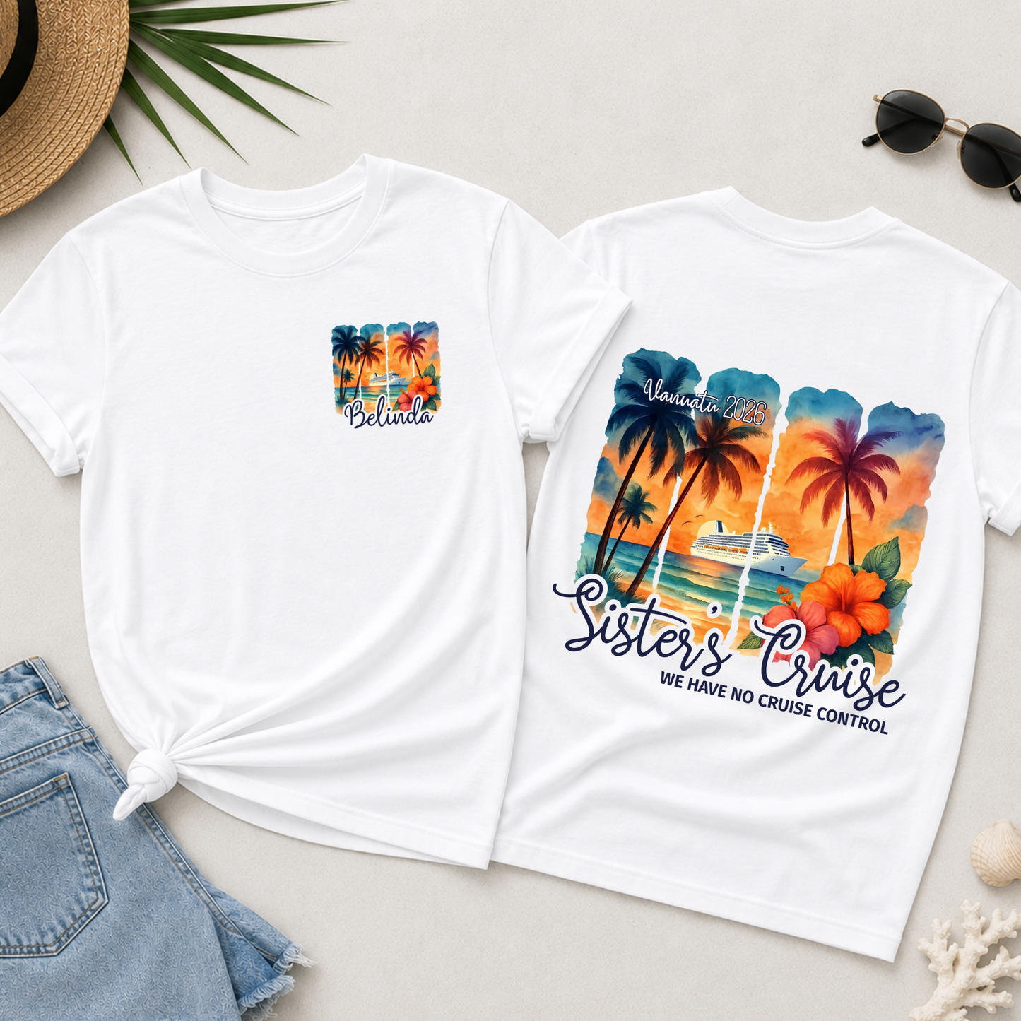 Personalised Sisters Cruise Shirt