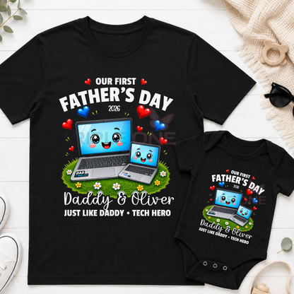 Personalised IT Daddy & Me First Father's Day Matching Set