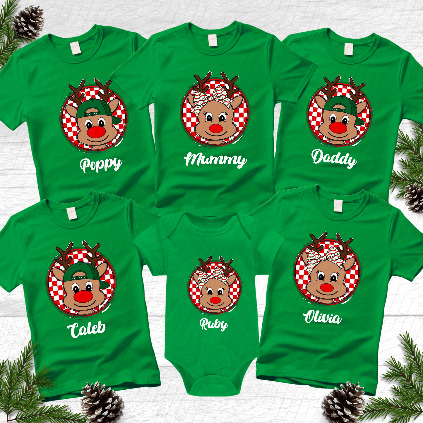 Personalised Christmas Reindeer T-Shirts