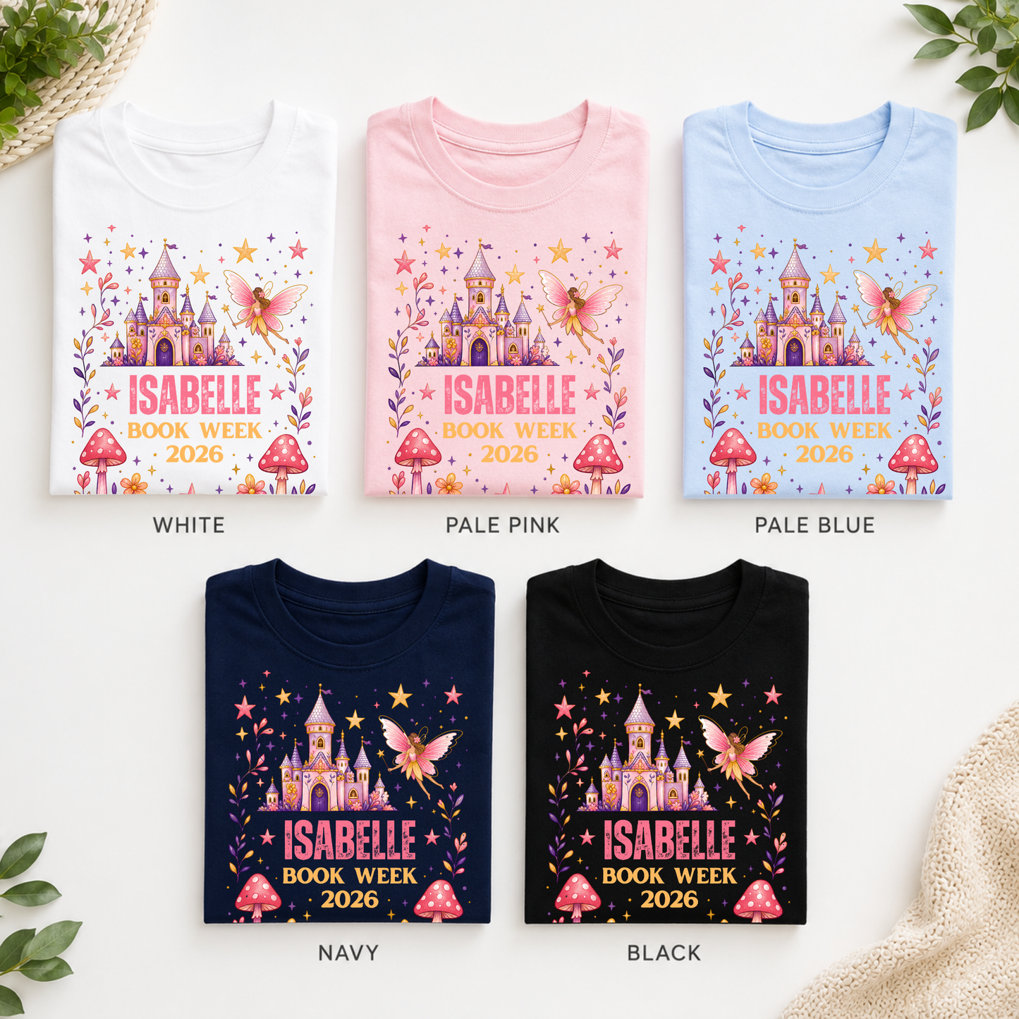 Personalised Fairy Castle Book Week 2026 Shirt – Kids & Adults