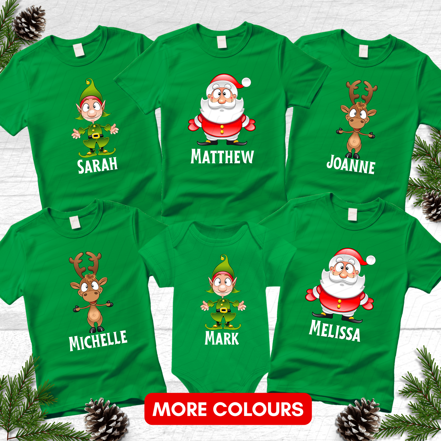 Personalised Christmas Character T-Shirts