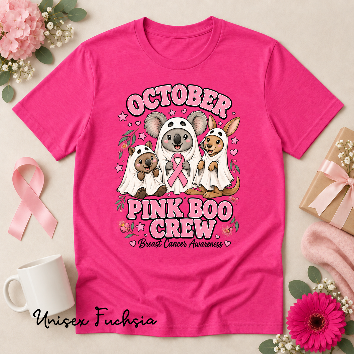 October Pink Boo Crew Breast Cancer Awareness Halloween Shirt