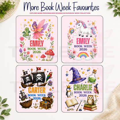 Personalised Dragon Book Week 2026 Kids T-Shirt