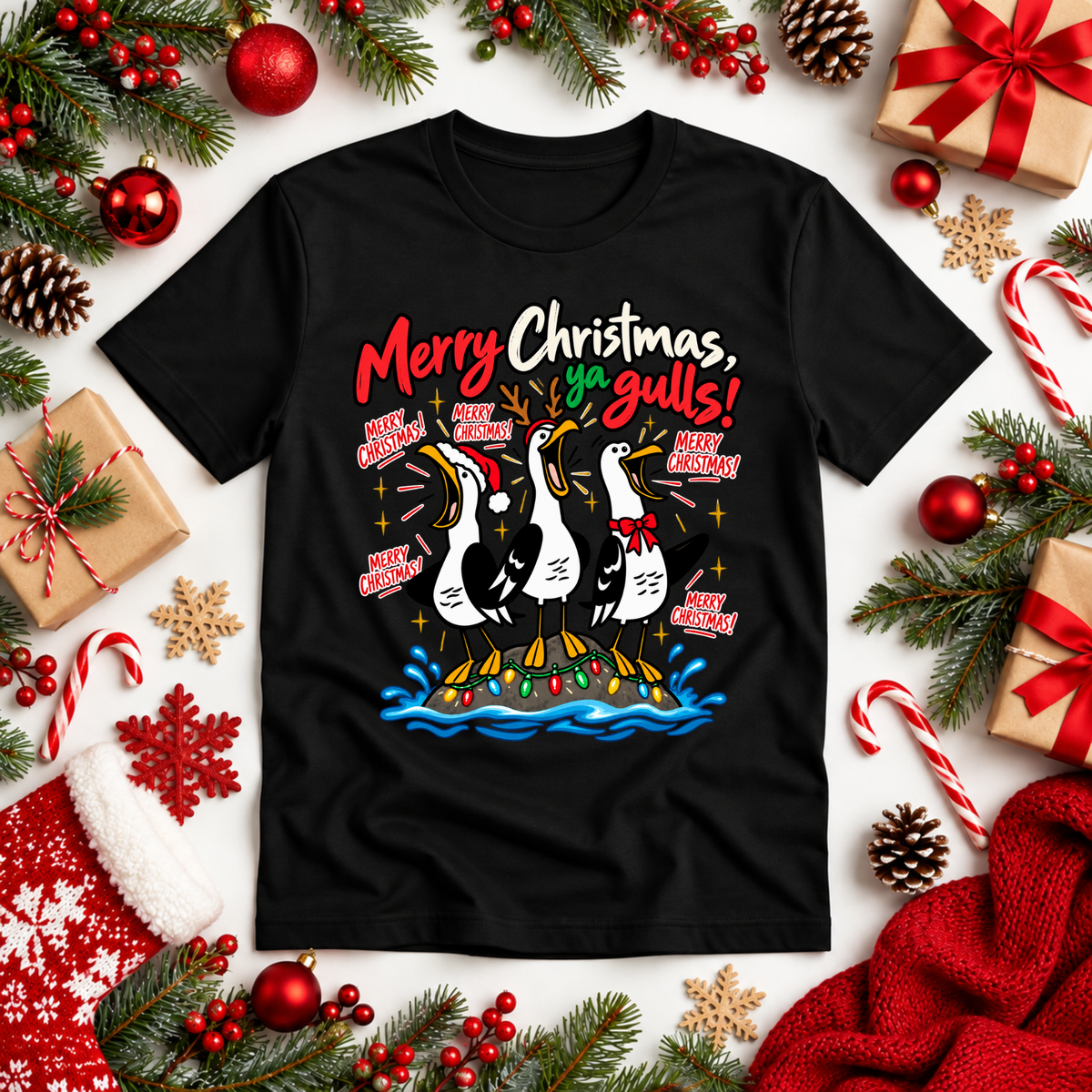 Merry Christmas Ya Gulls T-Shirt
