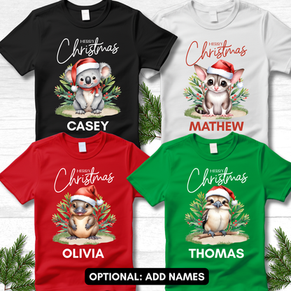 Christmas In July Aussie Animals Shirt