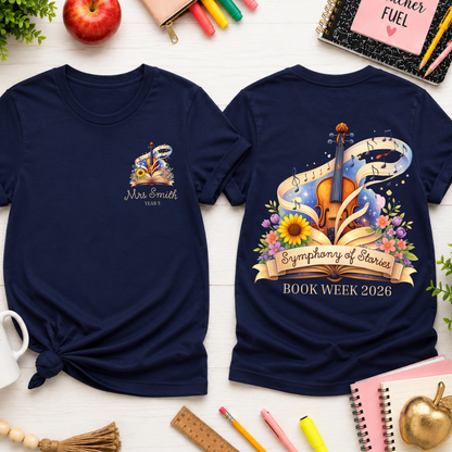 Symphony of Stories Book Week 2026 Teacher Shirt