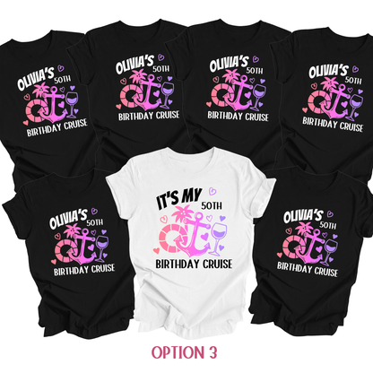 Personalised Birthday Cruise Matching Shirts