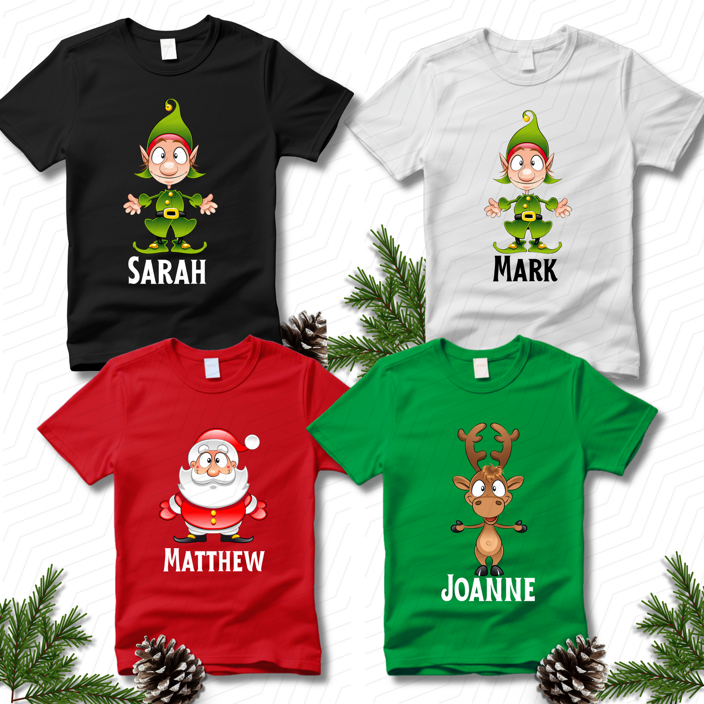 Personalised Christmas Character T-Shirts