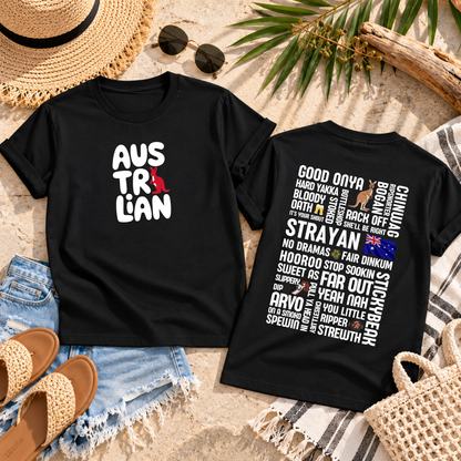 Aussie Slang T-Shirt – Australian Front & Back Print
