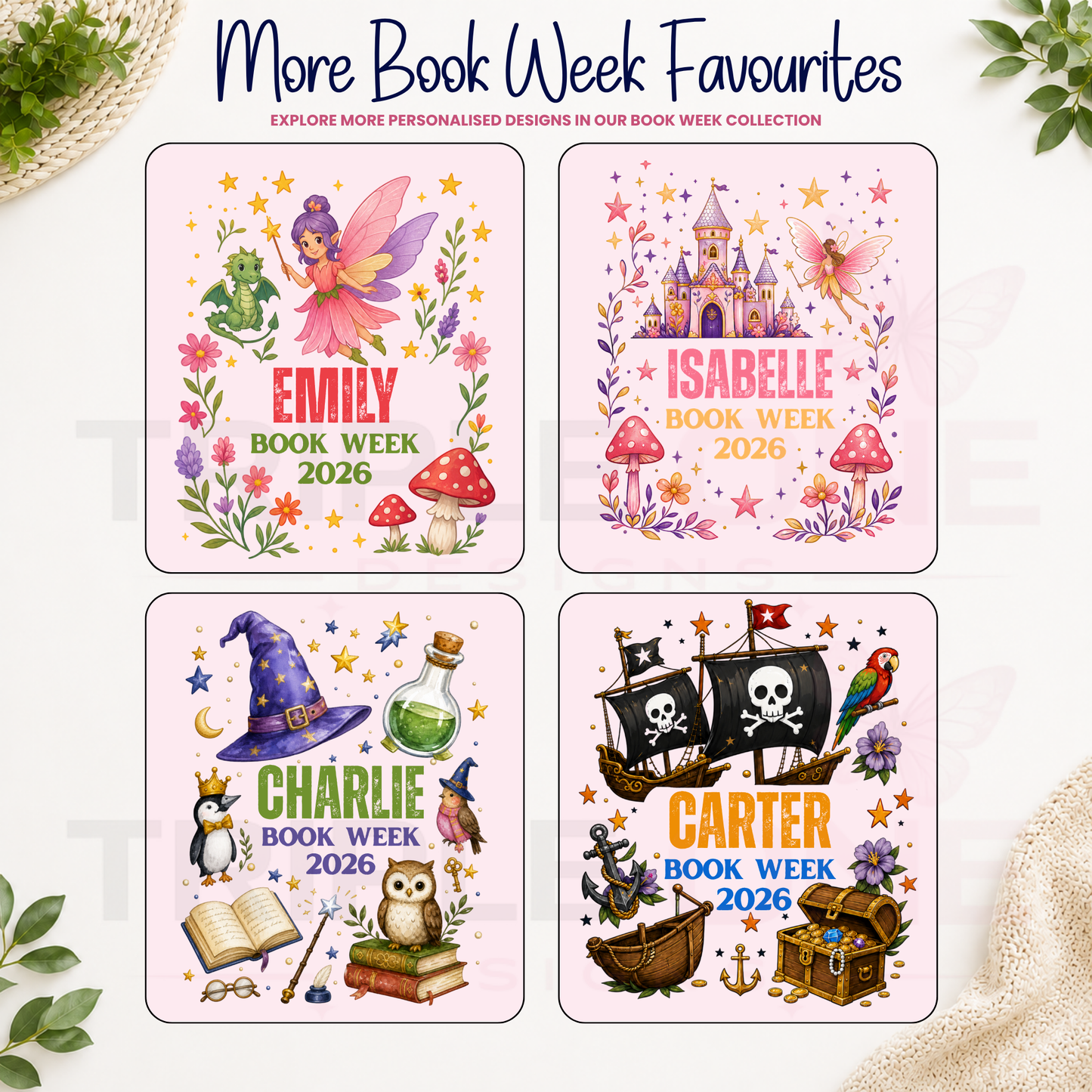 Personalised Unicorn Book Week 2026 Shirt – Kids & Adults