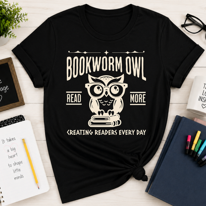 Bookworm Owl Teacher Shirt Book Week Australia