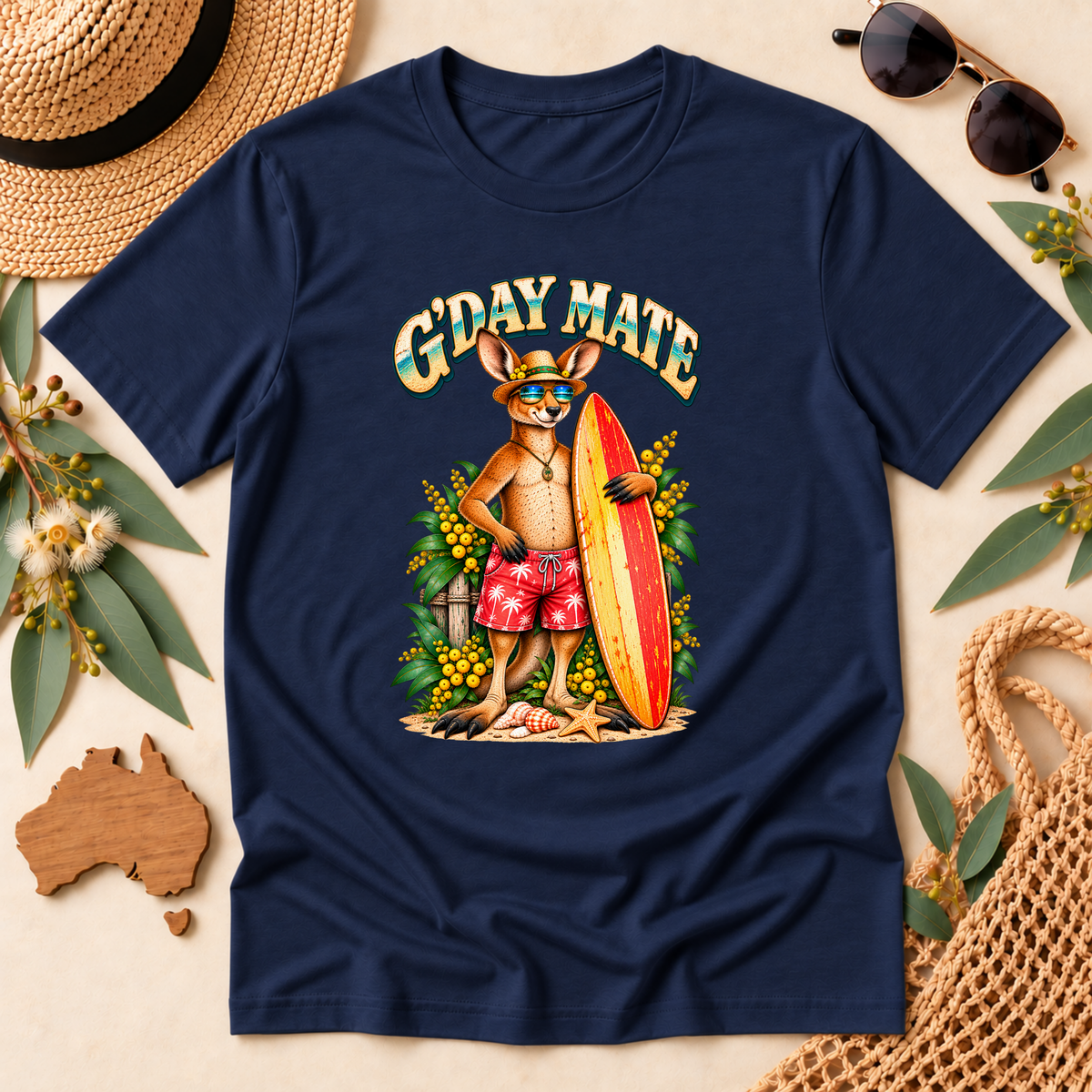 G’Day Mate Kangaroo Kids T-Shirt – Aussie Surf Design