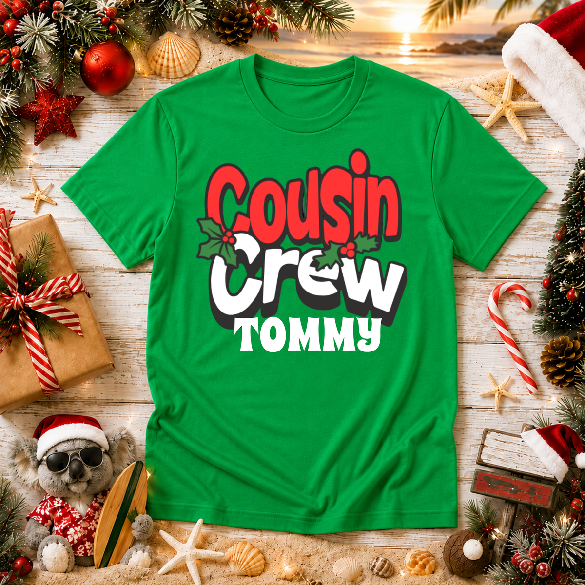 Personalised Cousin Crew Christmas T-Shirt – Matching Shirts