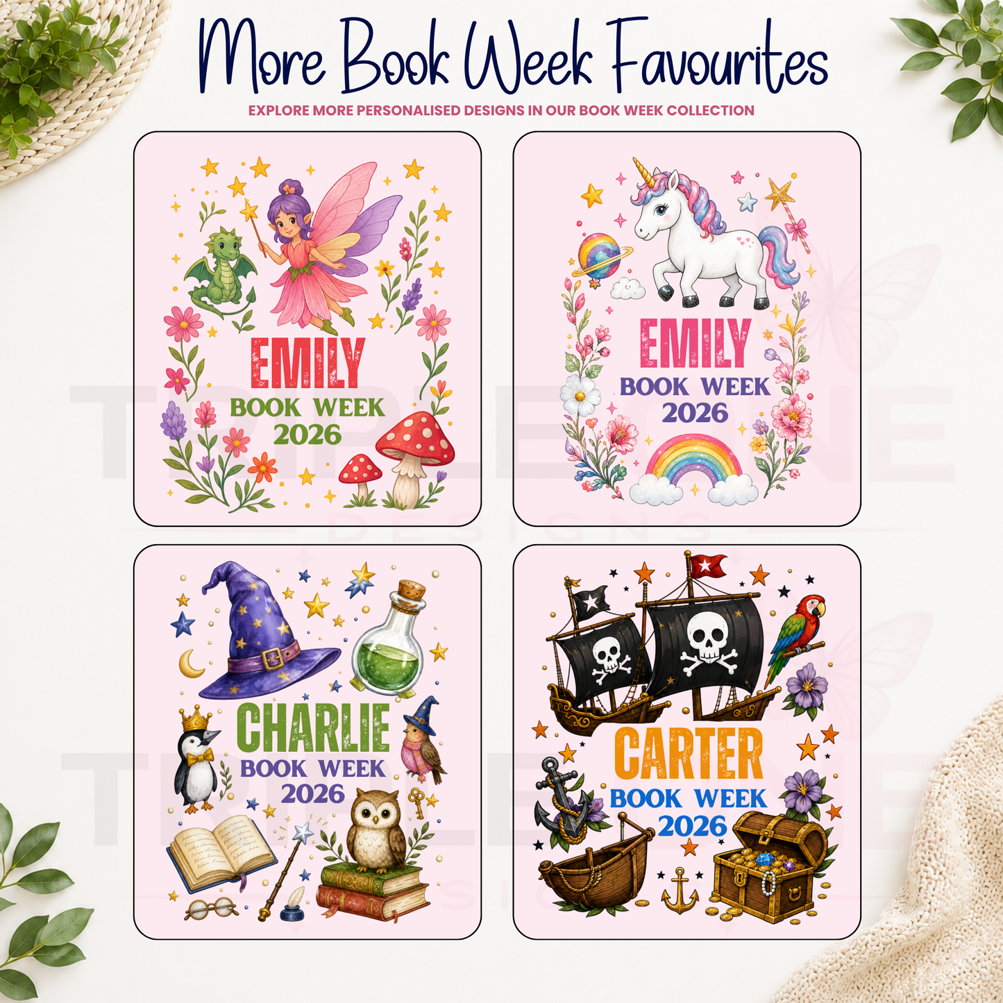Personalised Fairy Castle Book Week 2026 Shirt – Kids & Adults