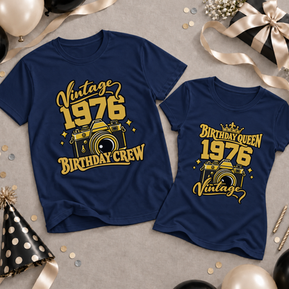 Vintage Birthday Queen & Crew T-Shirt