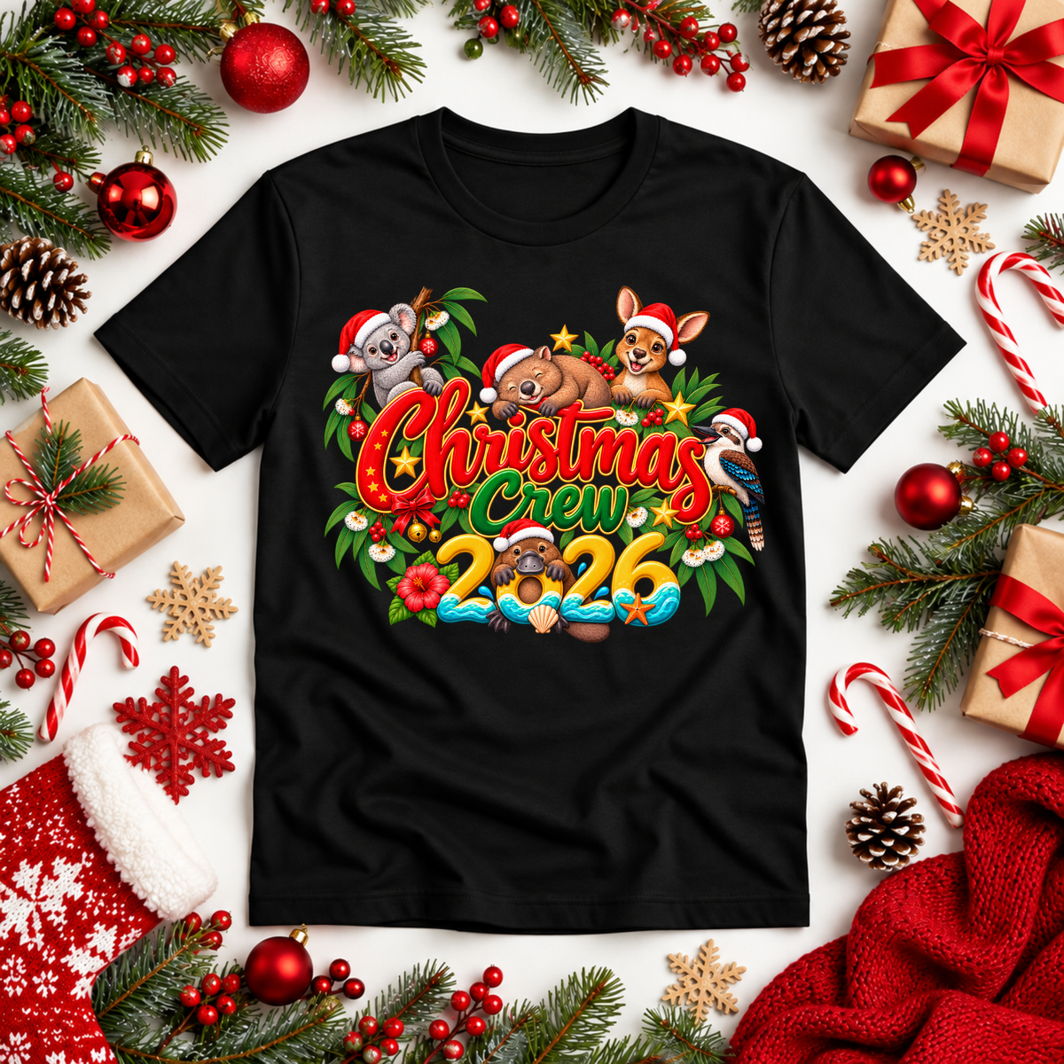 Aussie Christmas Crew 2026 T-Shirt