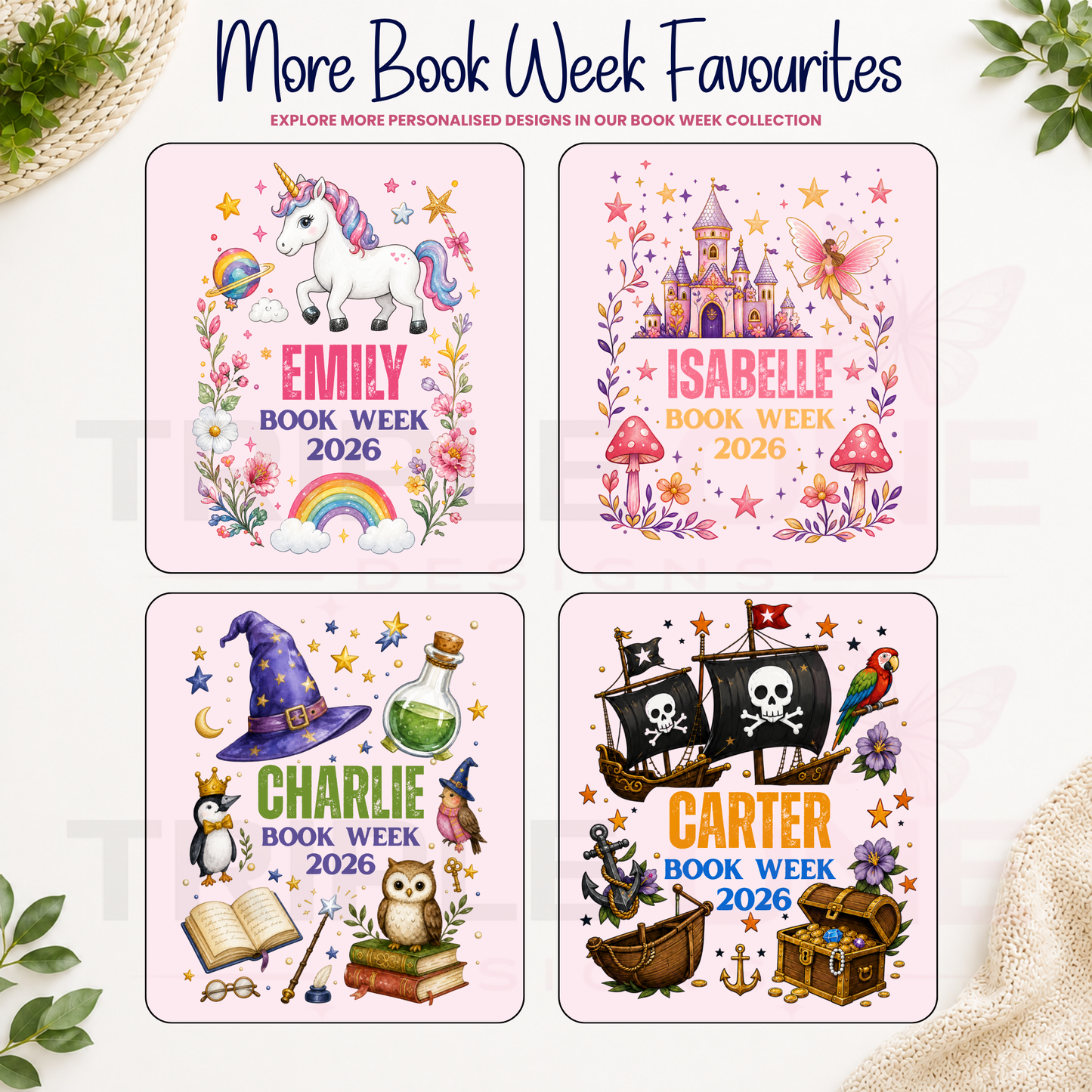 Personalised Reading Fairy Book Week 2026 Shirt – Kids & Adults