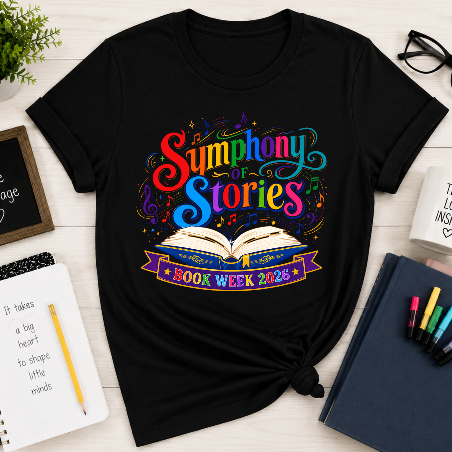 Symphony of Stories Colourful Book Week Shirt