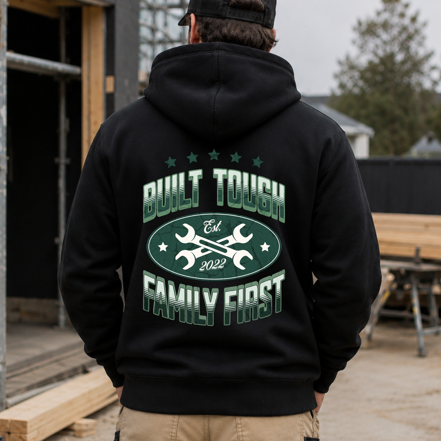 Built Tough Family First Hoodie