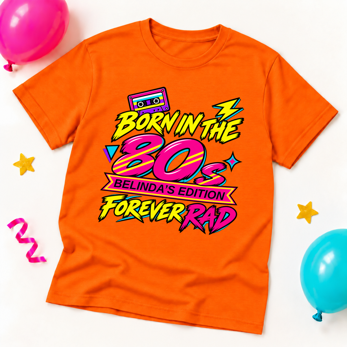 Personalised Born in the 80s T-Shirt