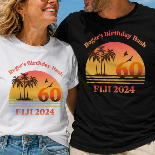 Personalised Birthday Holiday Matching Shirts