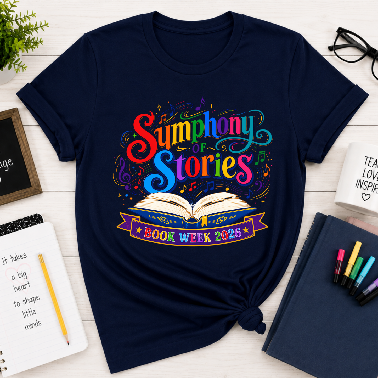Symphony of Stories Colourful Book Week Shirt
