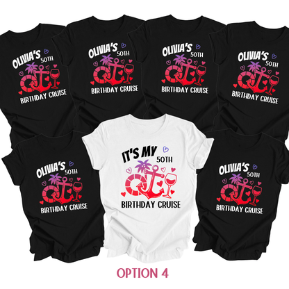 Personalised Birthday Cruise Matching Shirts