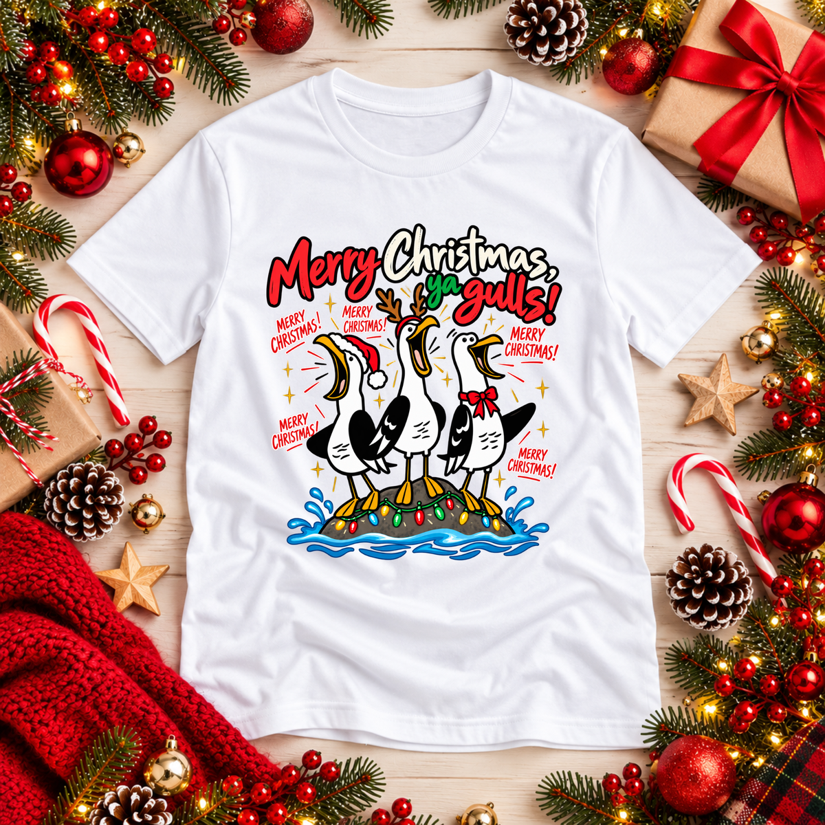 Merry Christmas Ya Gulls T-Shirt