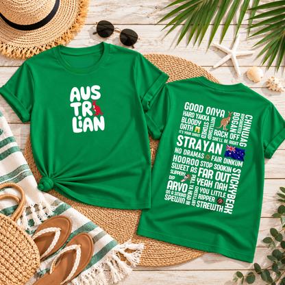 Aussie Slang T-Shirt – Australian Front & Back Print