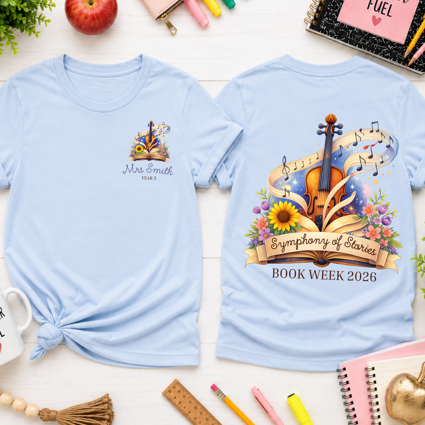 Symphony of Stories Book Week 2026 Teacher Shirt