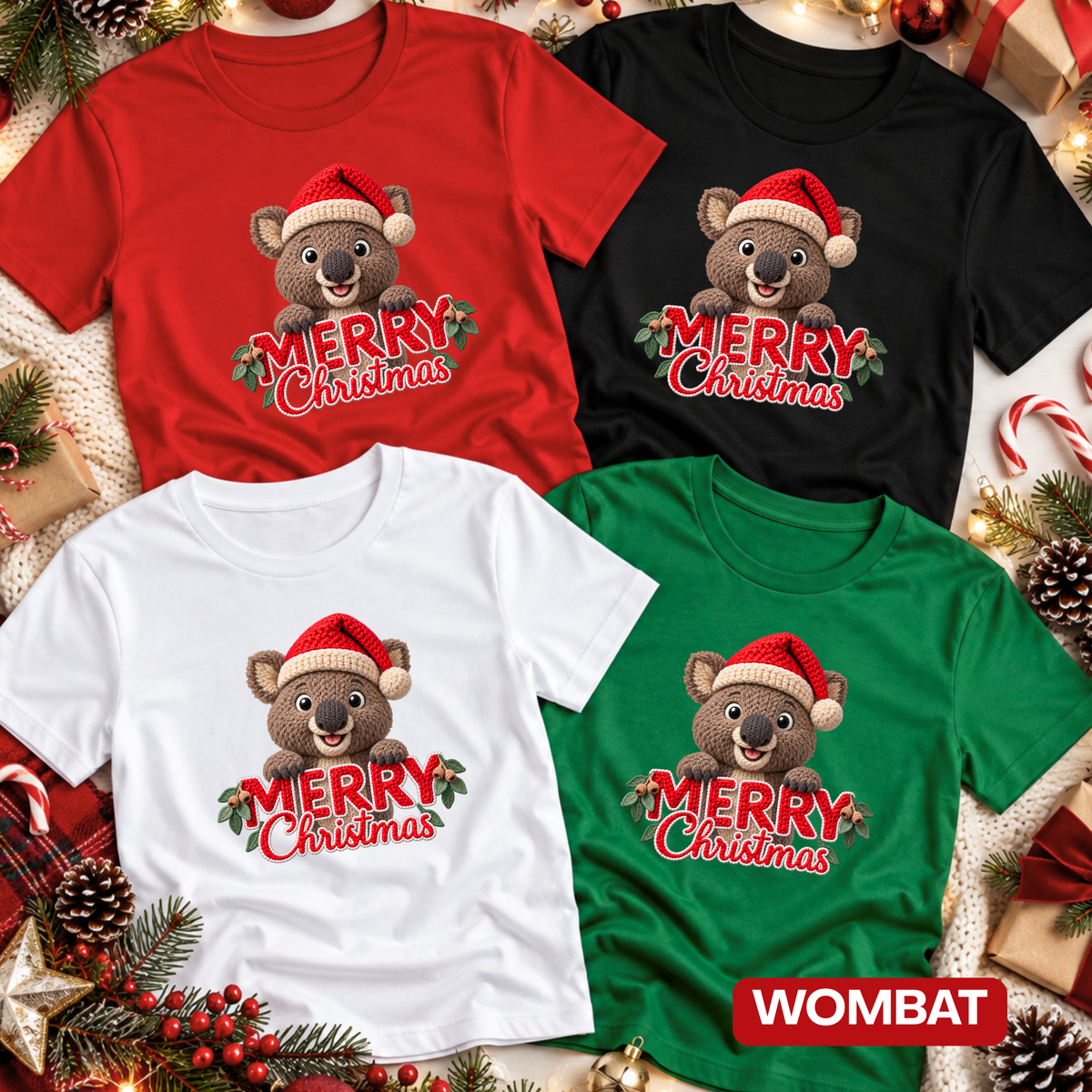 Aussie Animal Merry Christmas T-Shirt