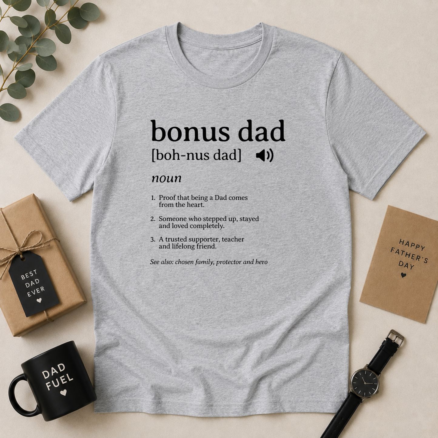 Bonus Dad Definition T-Shirt – Stepdad Father’s Day Gift