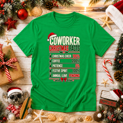 Coworker Christmas Facts T-Shirt – Funny Work Christmas Tee