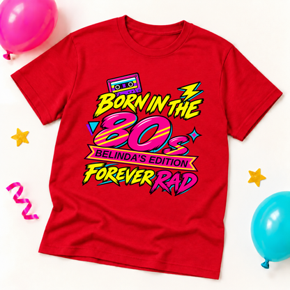 Personalised Born in the 80s T-Shirt