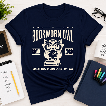 Bookworm Owl Teacher Shirt Book Week Australia