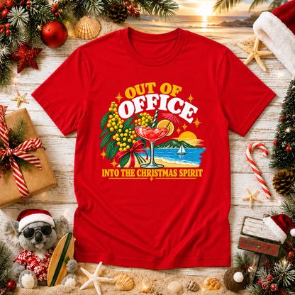 Out of Office Christmas T-Shirt – Aussie Summer Cocktail Tee