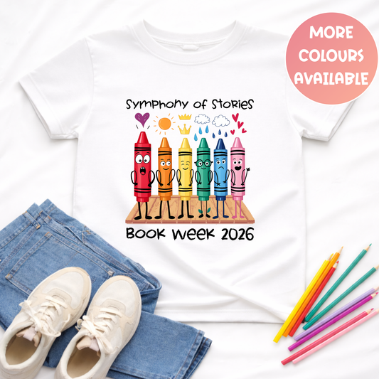 Crayon Symphony of Stories Book Week Tee Australia