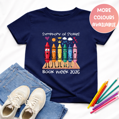 Crayon Symphony of Stories Book Week Tee Australia