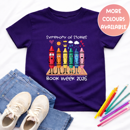Crayon Symphony of Stories Book Week Tee Australia