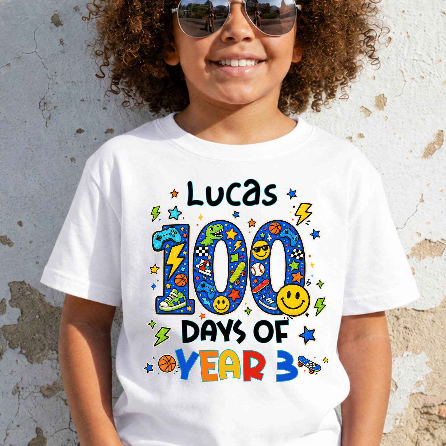 Personalised 100 Days of School Shirt