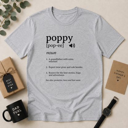 Poppy Definition T-Shirt – Grandfather Gift from Grandkids