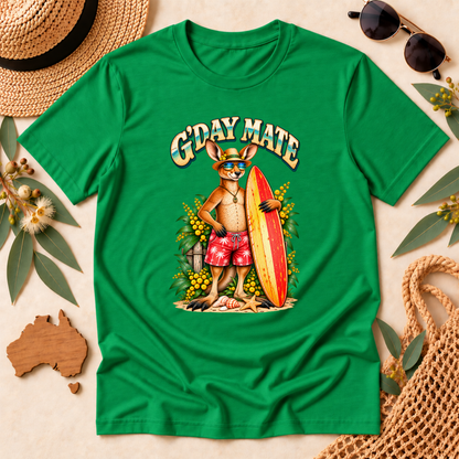 G’Day Mate Kangaroo Kids T-Shirt – Aussie Surf Design