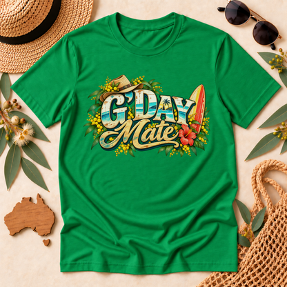 G’Day Mate T-Shirt – Retro Australian Surf Design