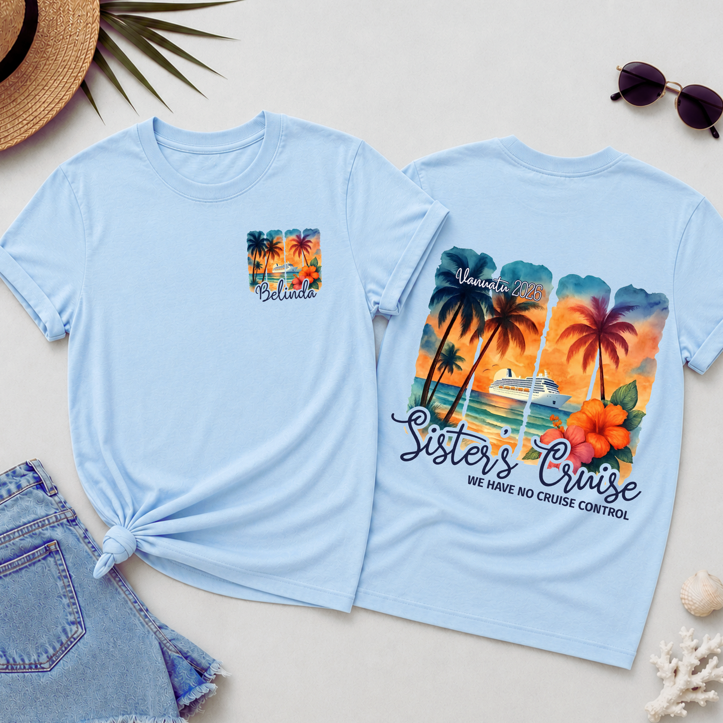 Personalised Sisters Cruise Shirt
