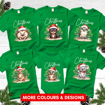 Personalised Australian Animal Christmas Shirts