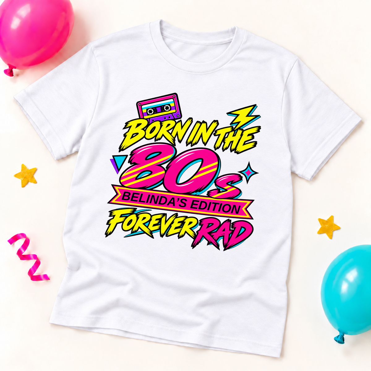 Personalised Born in the 80s T-Shirt