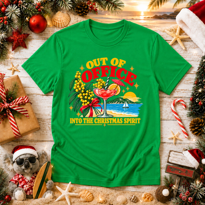 Out of Office Christmas T-Shirt – Aussie Summer Cocktail Tee