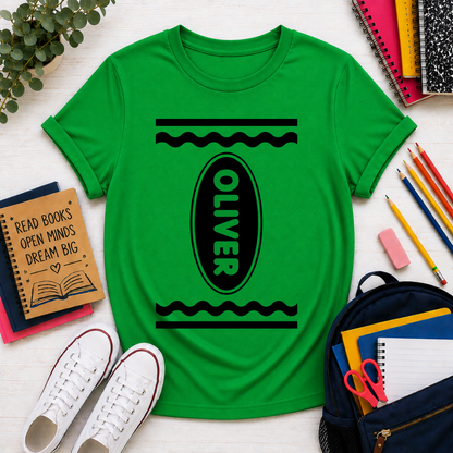 Personalised Crayon Book Week Costume T-Shirt