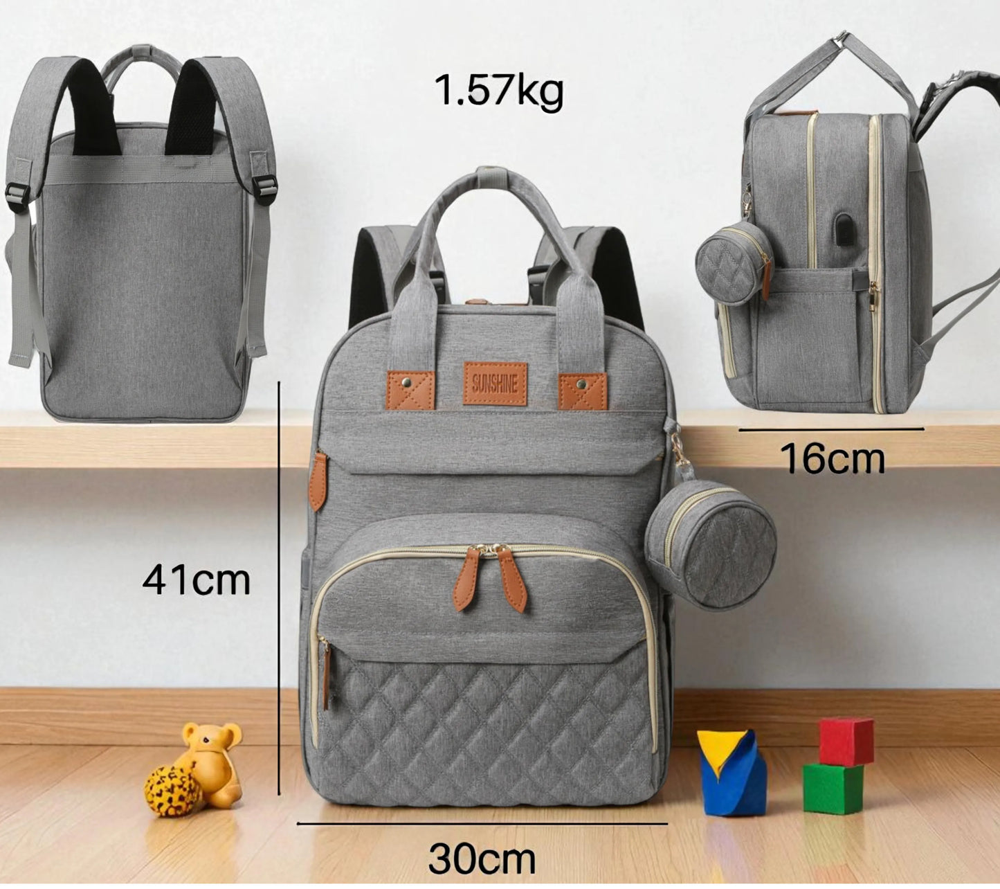 Nappy Backpack with Changing Station