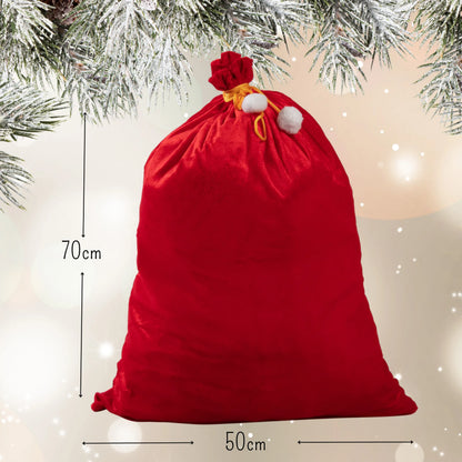 Australian Animals Red Velvet Santa Sack